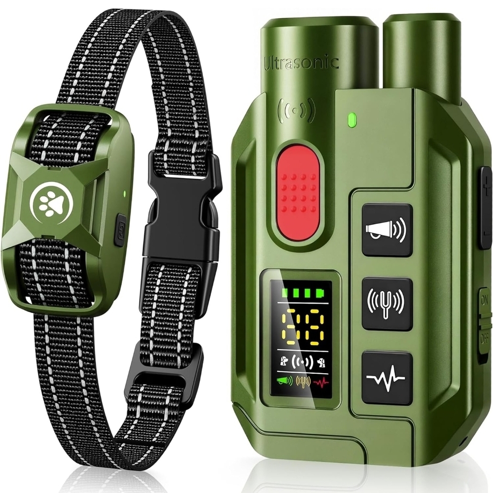 Green Ultrasonic Dog Training Collar